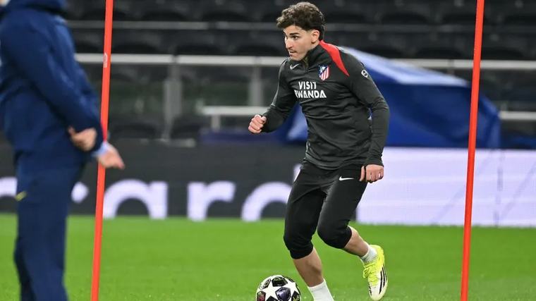 Julián Álvarez vuelve a entrenar con el Atlético de Madrid