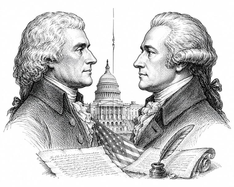 Jefferson y Hamilton: legado de una rivalidad